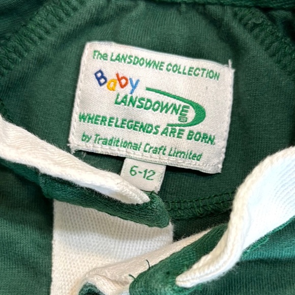 LANSDOWNE Ireland Rugby Shirt Green Baby/Infant Top “Rugby Star In Training” - Picture 2 of 7